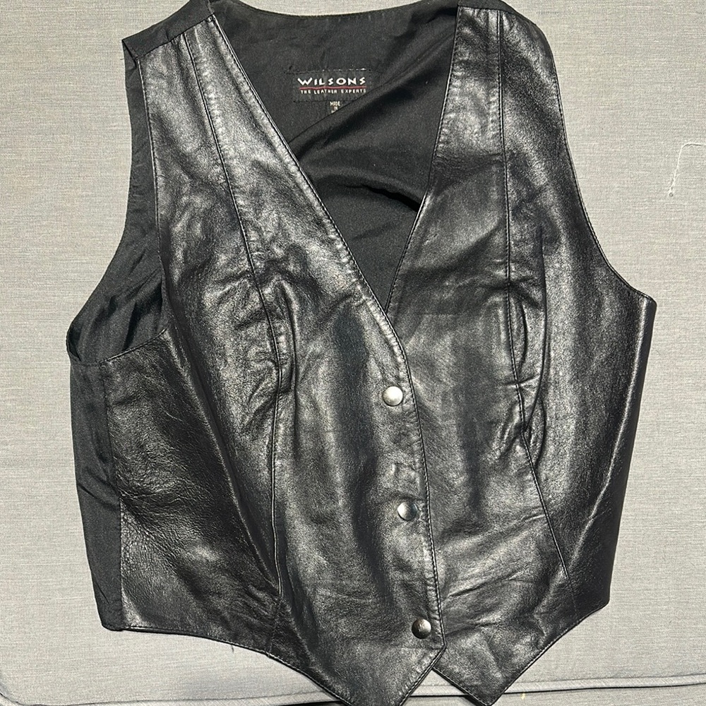 Vintage-Wilsons Leather Black Vest